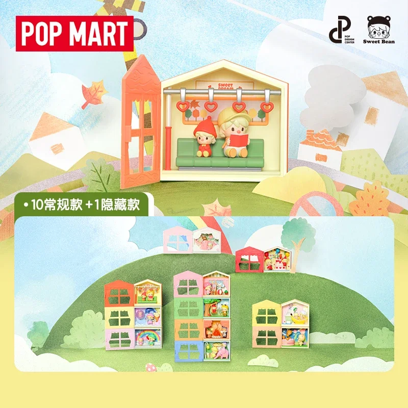 POP MART Sweet Bean Vier Gewone Dagen Serie Scène Set Mystery Box Echte Blind Box Guess Bag Ornament Beeldjes Thuis