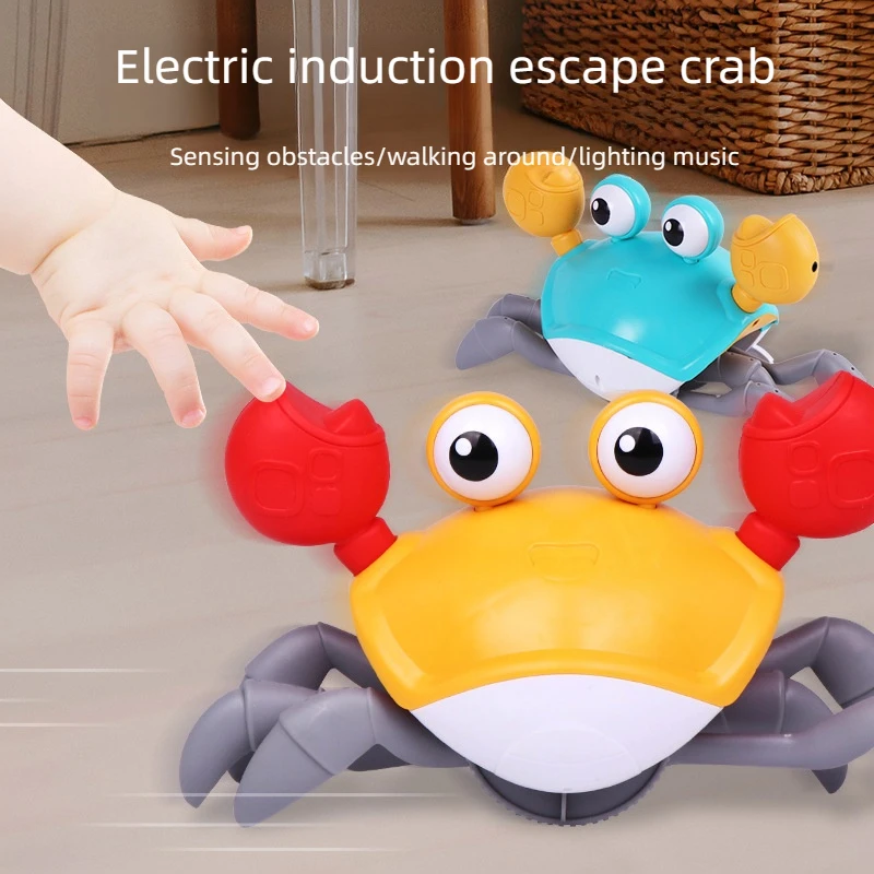 Personally interact with children's toys crabs, pet toys sensing escape crabs early education music toys free delivery