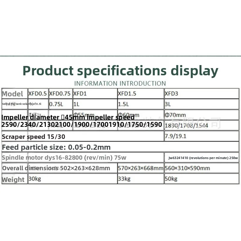 Type IV single tank flotation machine, ore sample flotation equipment for mining and metallurgy universities