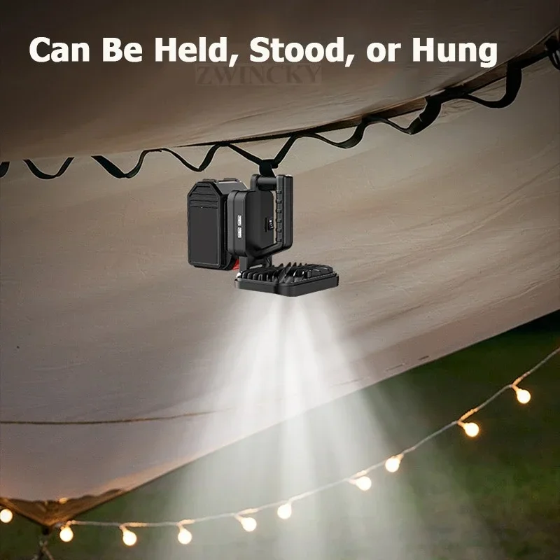 LED pracovní lampa pro Milwaukee 18V Li-ion baterie, příslušenství, svítilna, svítilna, lucerna, kempování, přenosné nouzové osvětlení - náhled 4