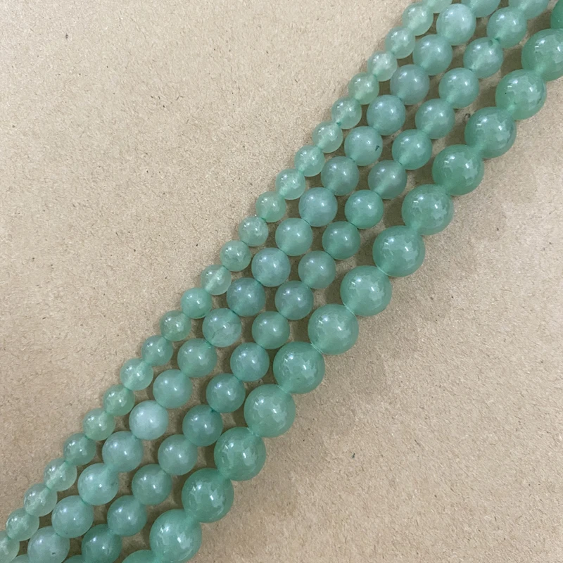 Natural Stone Green Aventurine Round Loose Beads 15\