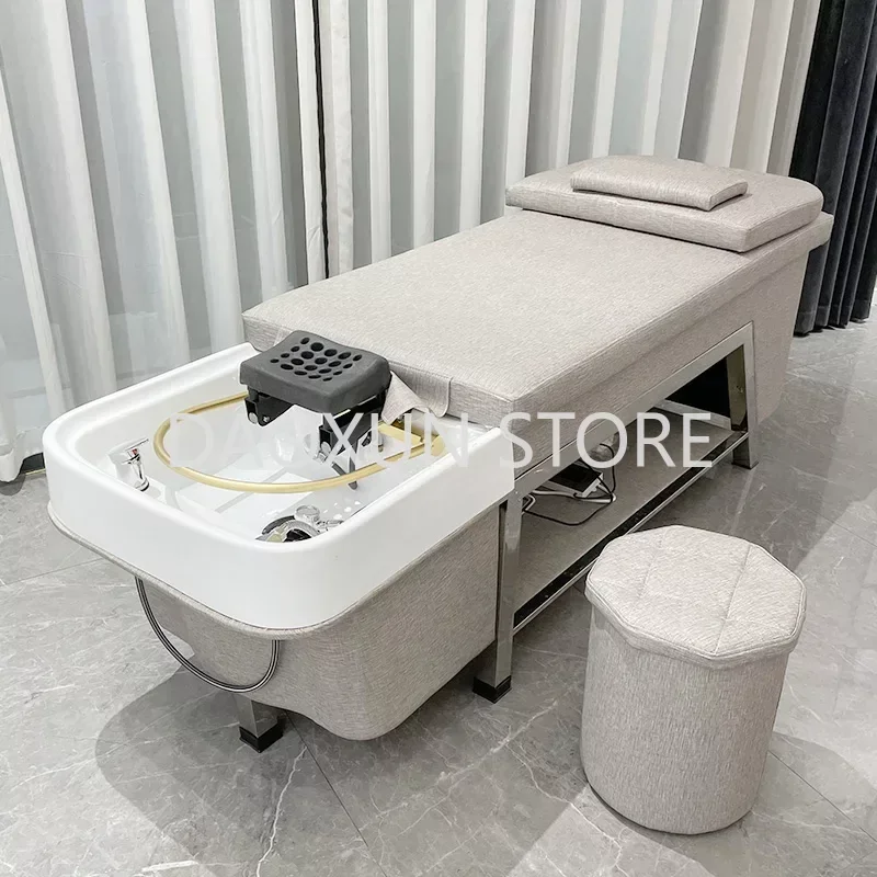 Silla de champú para cabezal de ducha, estilista de cabello, circulación de agua, cama de lavado, salón de peluquería, muebles de salón, MQ50SC