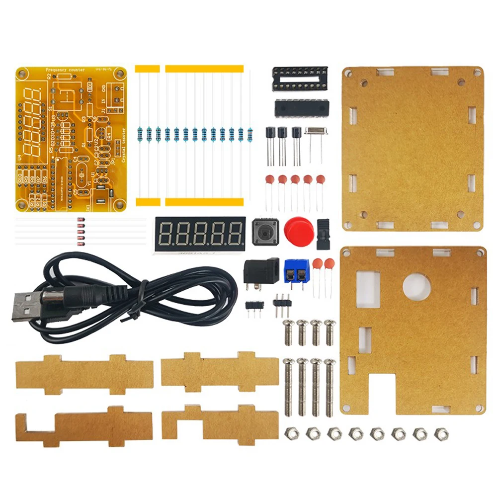 DIY Frequency Measurement Kit 1Hz-50MHz Frequency Meter High Precision Digital Tube Display Welding Practice DIY Electronic Kit