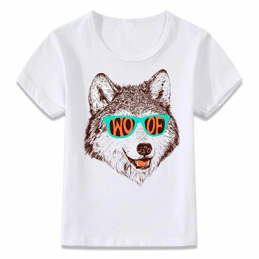 

Kids Clothes T Shirt Wolf Woof Children T-shirt for Boys and Girls Toddler Shirts oal324