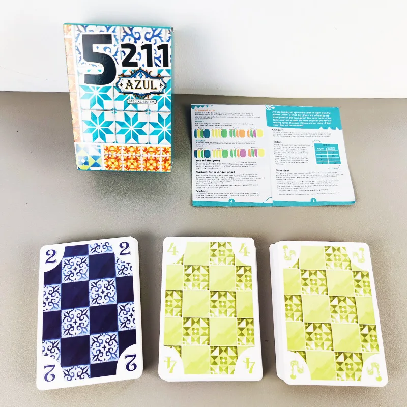 

2026 горячая настольная игра Azul 5211 для 2-8 игроков с английской версией, стратегическая игра для вечеринки/семейной настольной игры, карточные игры