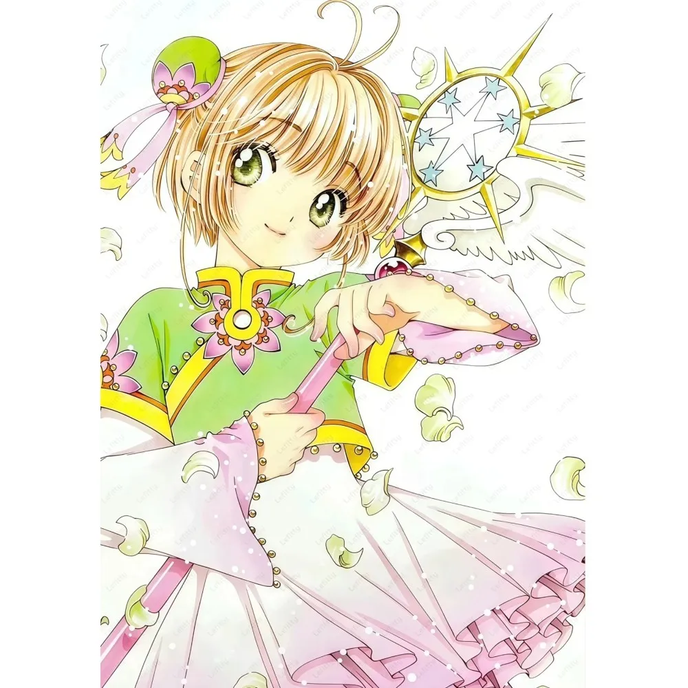 C-Card CaptorS S-Sakura Kawaii Pink Girl Poster Sticky Wall Art Printing Wasserdicht Home Living Bed Room Bar Ästhetisches Dekor – Detail 12