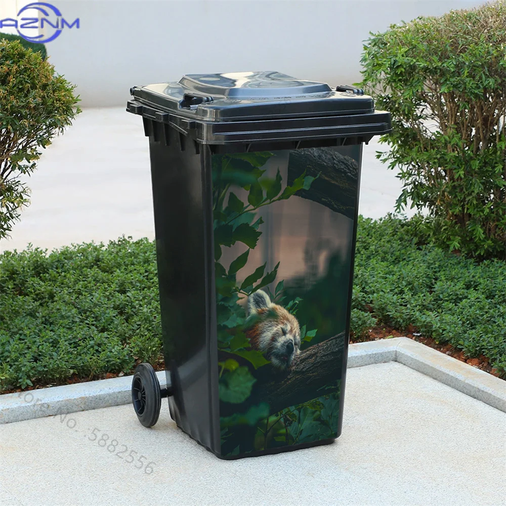 Cute Mouse Trash Can Sticker Self Adhesive Removable Animal Wall Sticker Kitchen Trash Can Decorative Decal Home Art Decoratio view 3