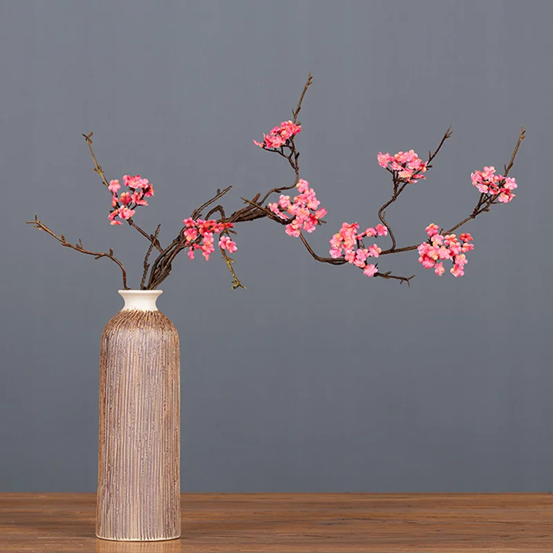 Artificial Flowers Cherry Blossom Sakura Blossom Branch Silk Flower Fake Plants Home Wedding DIY Flower arrangement Decoration