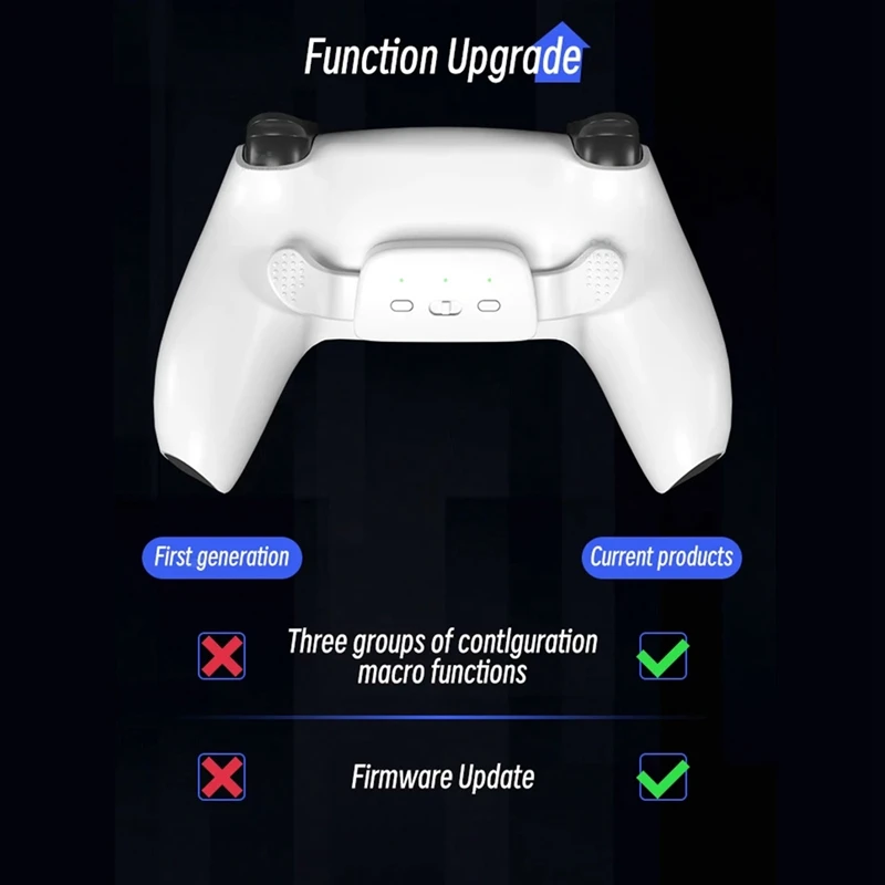 Back Button For PS5 Controller Attachment Upgrade Board Redesigned Shell Programable Rise Remap For PS5 BDM010/020/030