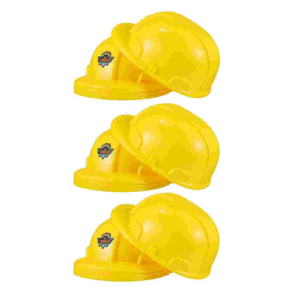 

12 Pcs Building Dress up Hats Tool Kids Clothes Construction Party Yellow Kids' Plastic Playthings