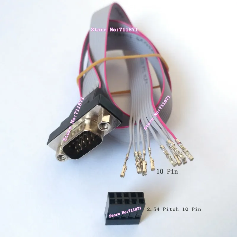 10Pin D-Sub สาย 2*5 10P DIY Custom สาย VGA 2.54 Pitch 10Pin to 15Pin DB15 VGA D-sub สาย 10P VGA สายไฟ