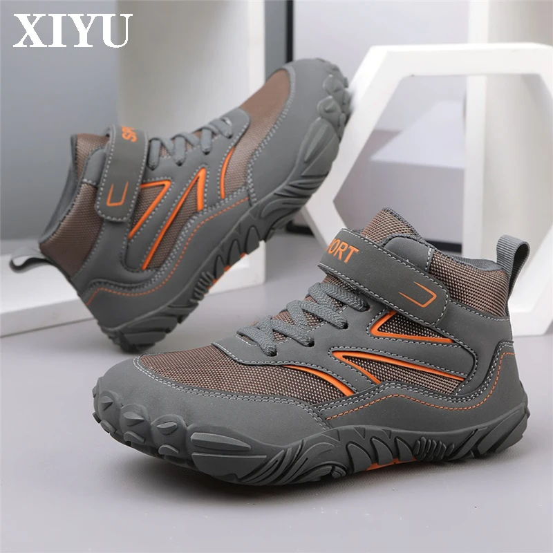 

XIYU 2025 Children's Winter Snow Boots Outdoor Non-slip Warm Fleece Lined Waterproof High-top Children's Non-slip Sports Shoes