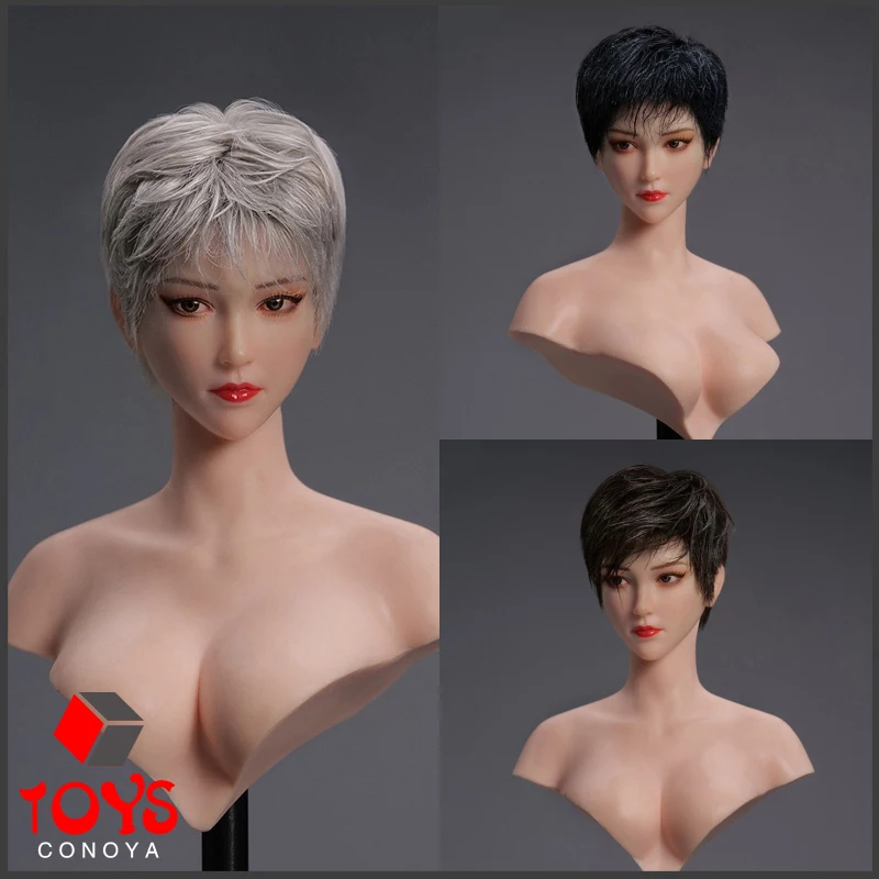 

【2025 Q2】YMTOYS YMT115 1/6 Asian Girl Mu Wool Sticky Hair Head Sculpt Model Fit 12'' Female Soldier Action Figure Pale Body