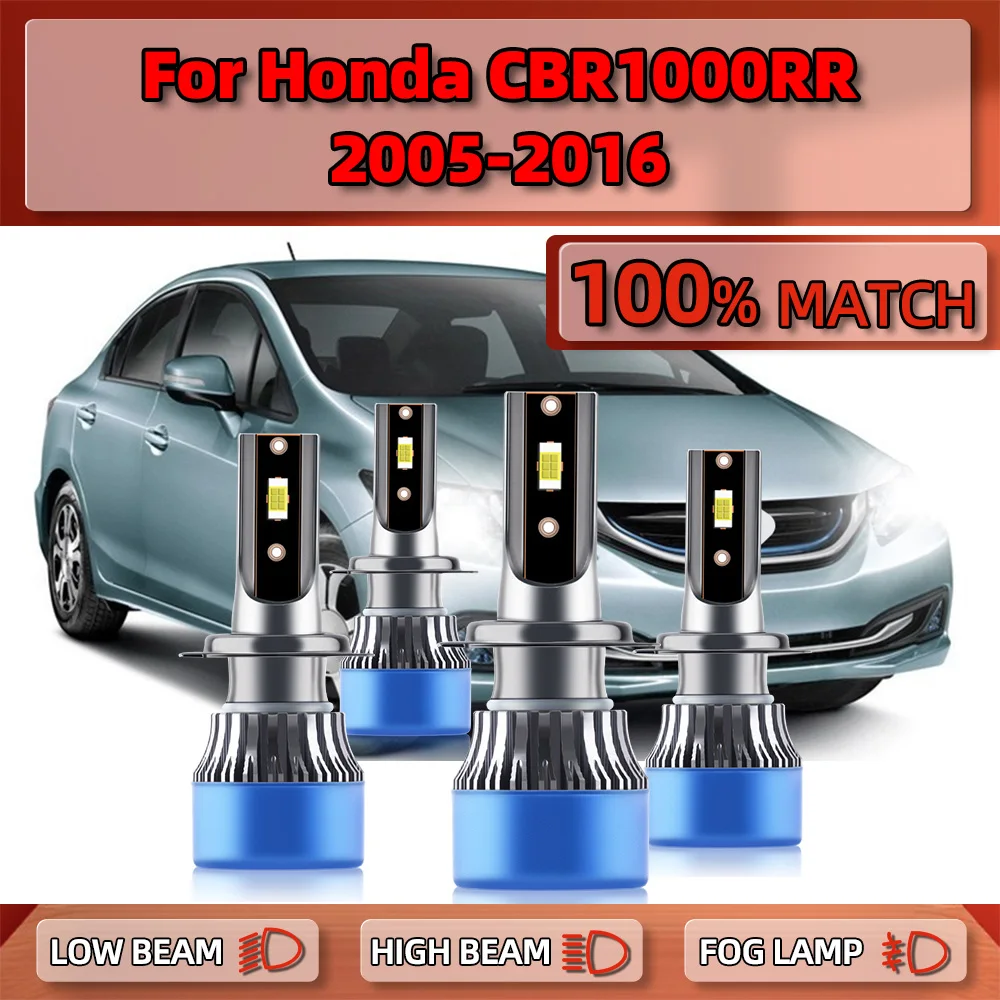 

H7 Canbus LED Car Headlight Bulbs 40000LM Car Lights 12V 6000K White For Honda CBR1000RR 2005-2010 2011 2012 2013 2014 2015 2016