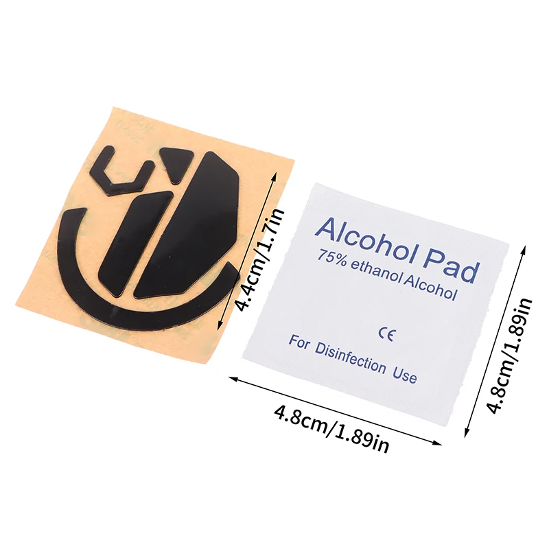 1Set New Mouse Skate Feet Pad For G502 Superlight Mouse Glides Curve Edge Mouse Non-slip Foot Stickers W/Alcohol Pad