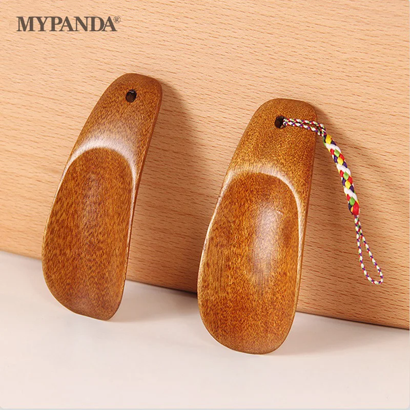 1pc Solid Wood Shoehorn Natural Wooden Shoe Horn Portable Craft Long Handle Shoe Lifter Shoes Accessories