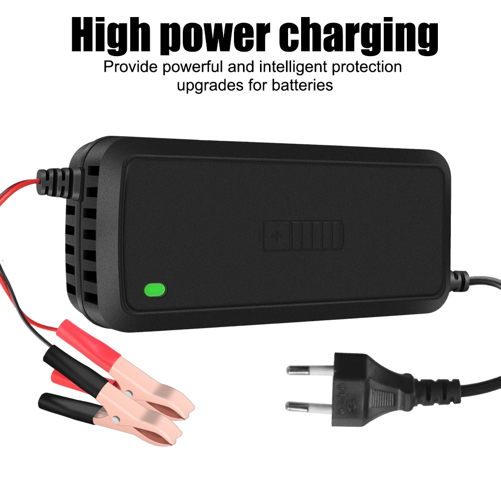 3 Stages Lead Acid AGM GEL Battery-chargers 12V 5A Intelligent Fast Power Charging Full Automatic Car Battery Charger