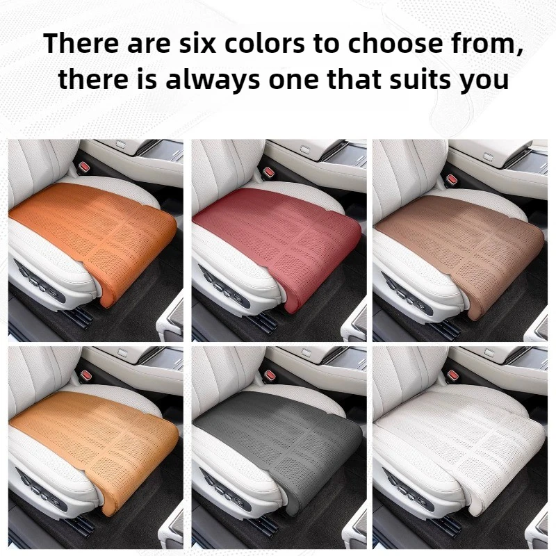 مقعد السيارة الموسعة مسند القدمين سائق والركاب الساق الراحة غطاء مقعد السيارة العالمي الجلود تنفس عدم الانزلاق غطاء مقاعد السيارات #4