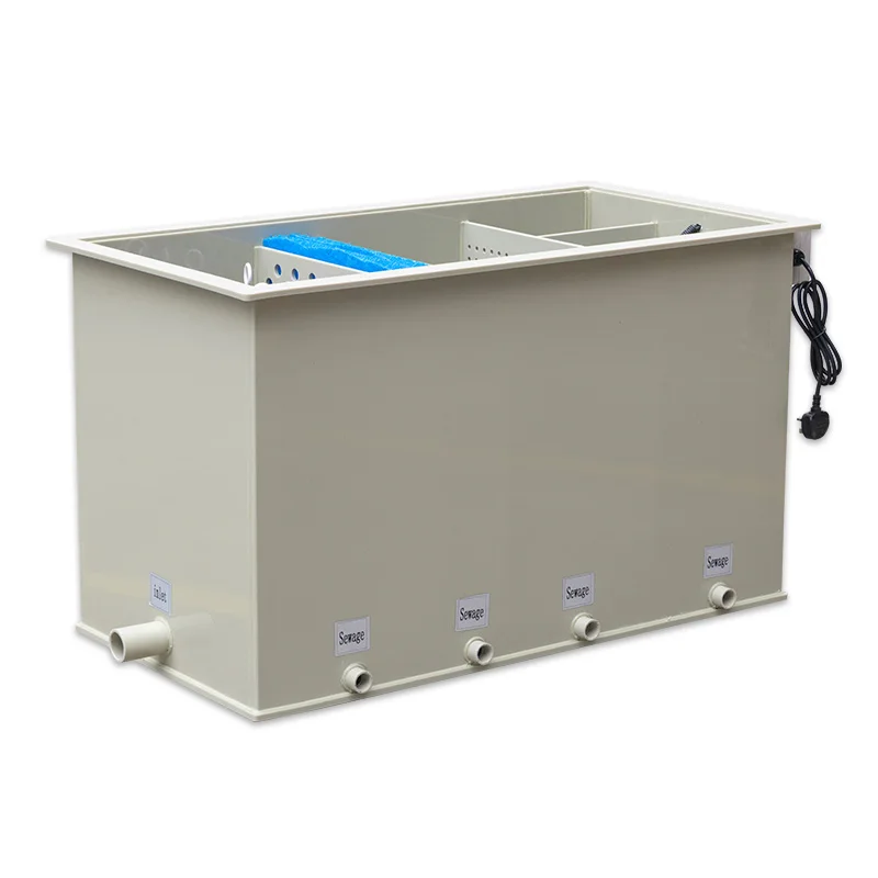 Plastic Multi-Chamber Fish Tank Filter with Valves 500L Aquarium Filtration System for Koi Pond Water Purification