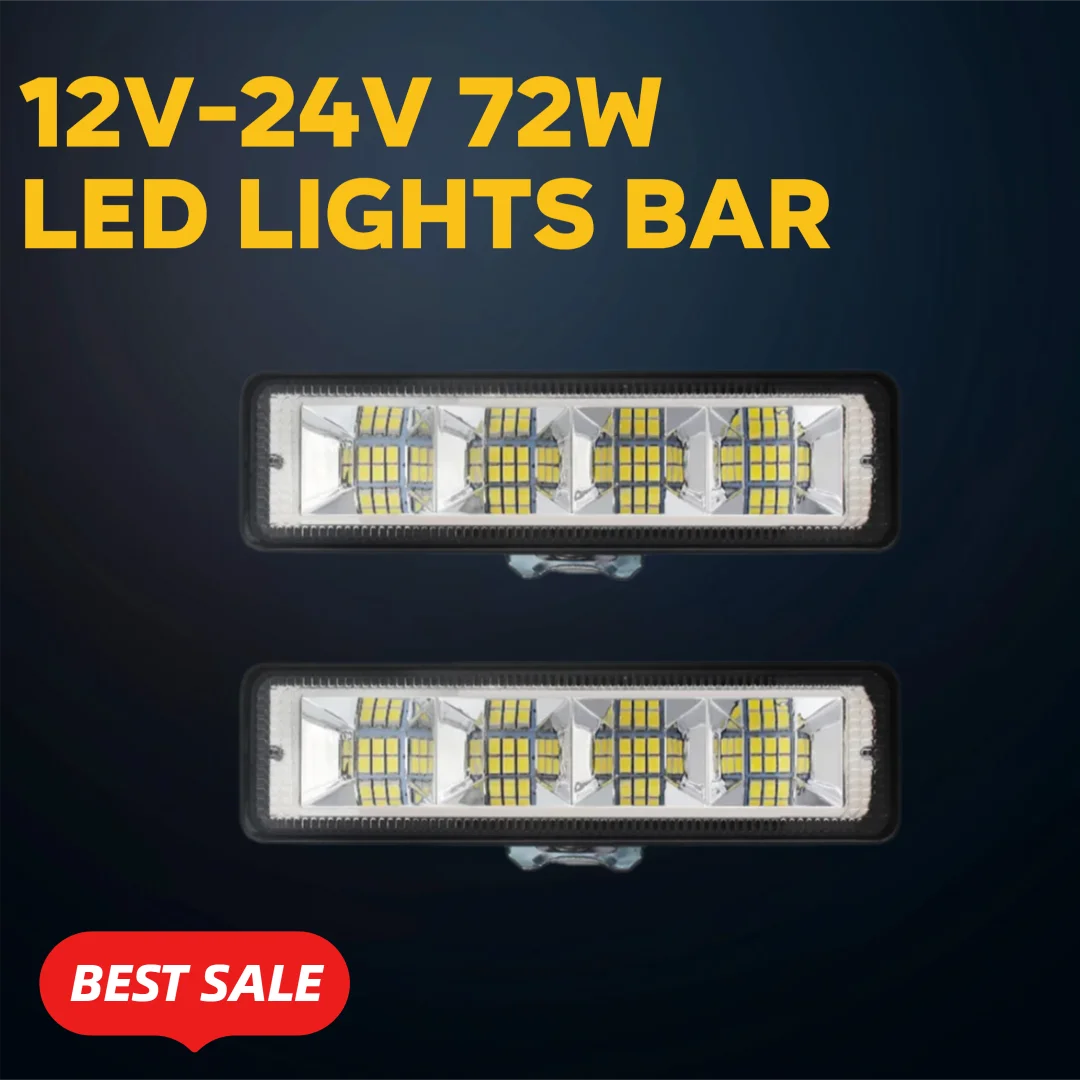 

12V Spotlight 24SMD LED Light Bar Off Road Work Lamp 72W LED Motorcycle Headlight Car Accessories For Off Road 4x4 Truck Trailer