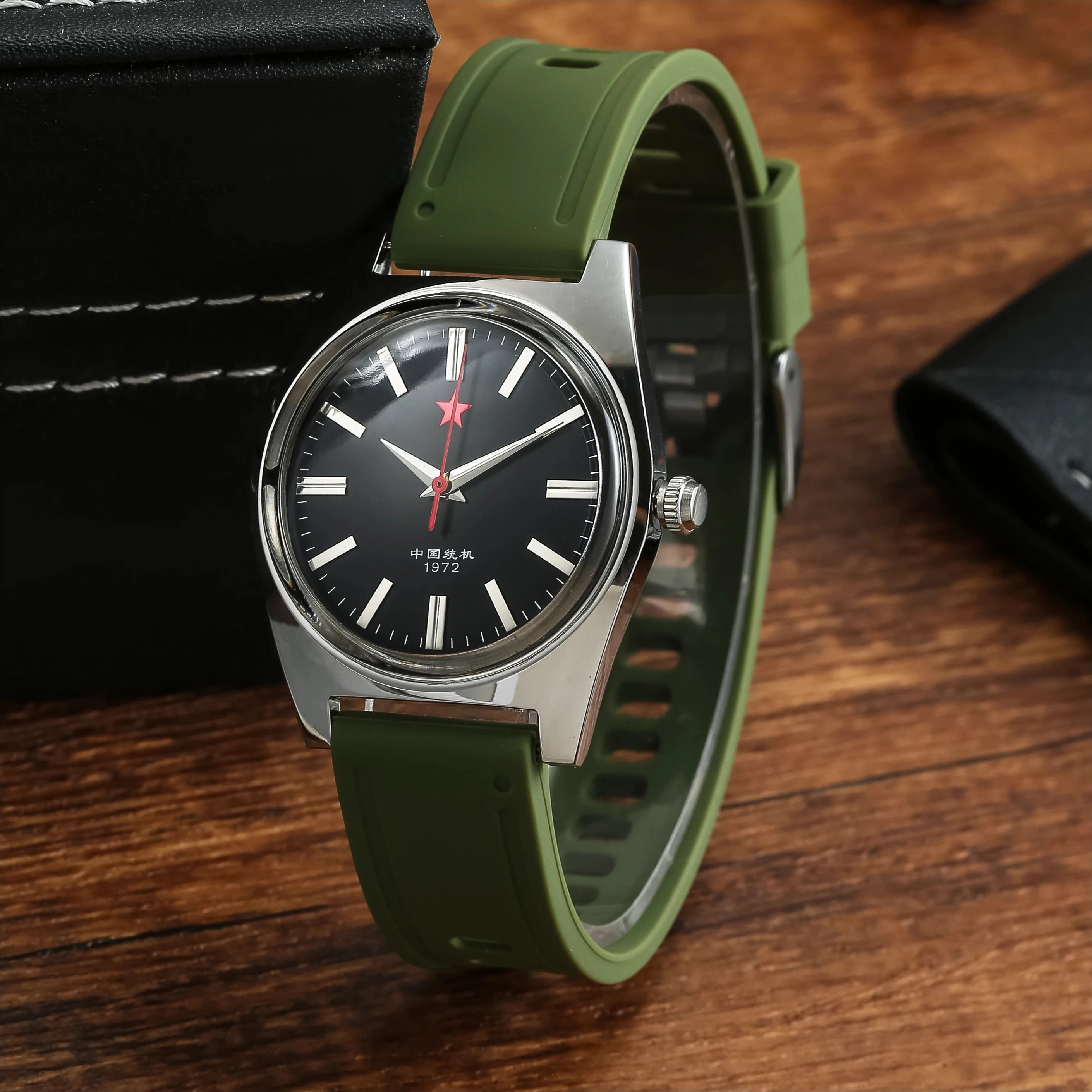 Mens Mechanical Watch Shanghai 8120 Manual Mechanical Movement 36Mm Retro Chinese Watch Suitable for Men’s Gifts