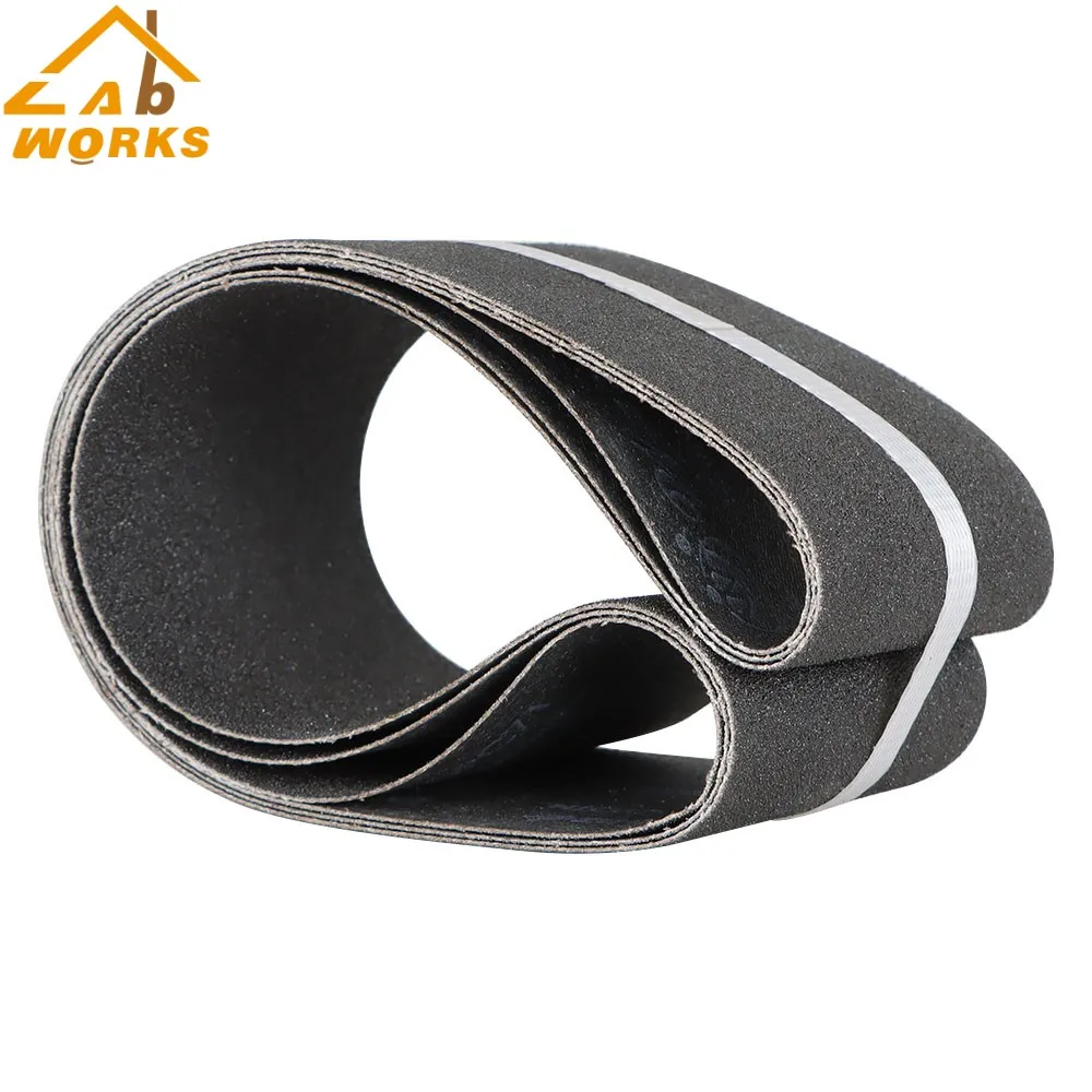 3 Pack 4 Inch X 36 Inch 80 Grit Premium Silicon Carbide Sanding Belts