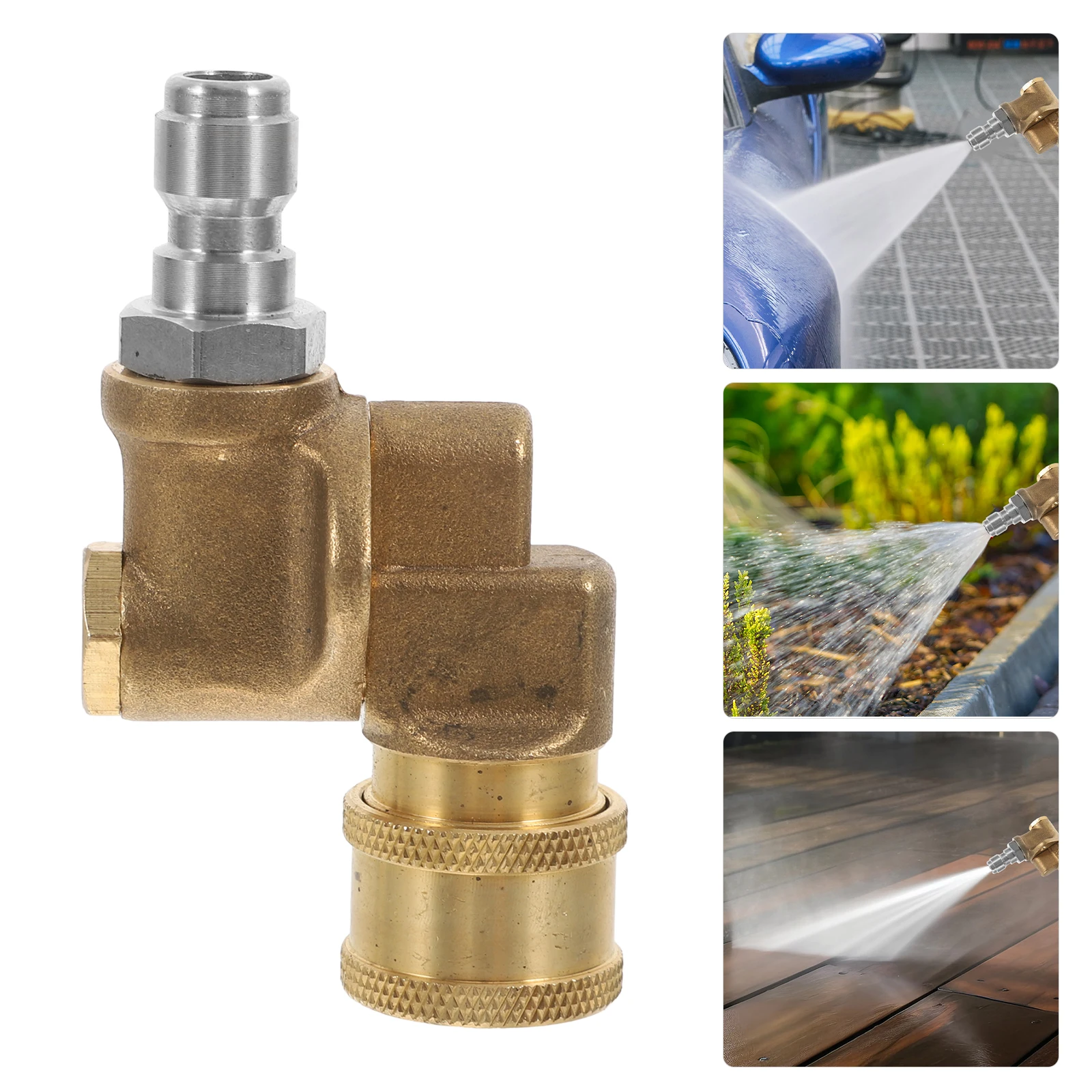 

High Pressure Water Adapter 12mm Quick Connector 360 Degree Adjustable Nozzle for Pressure Washer Garden Hose Fittings Car