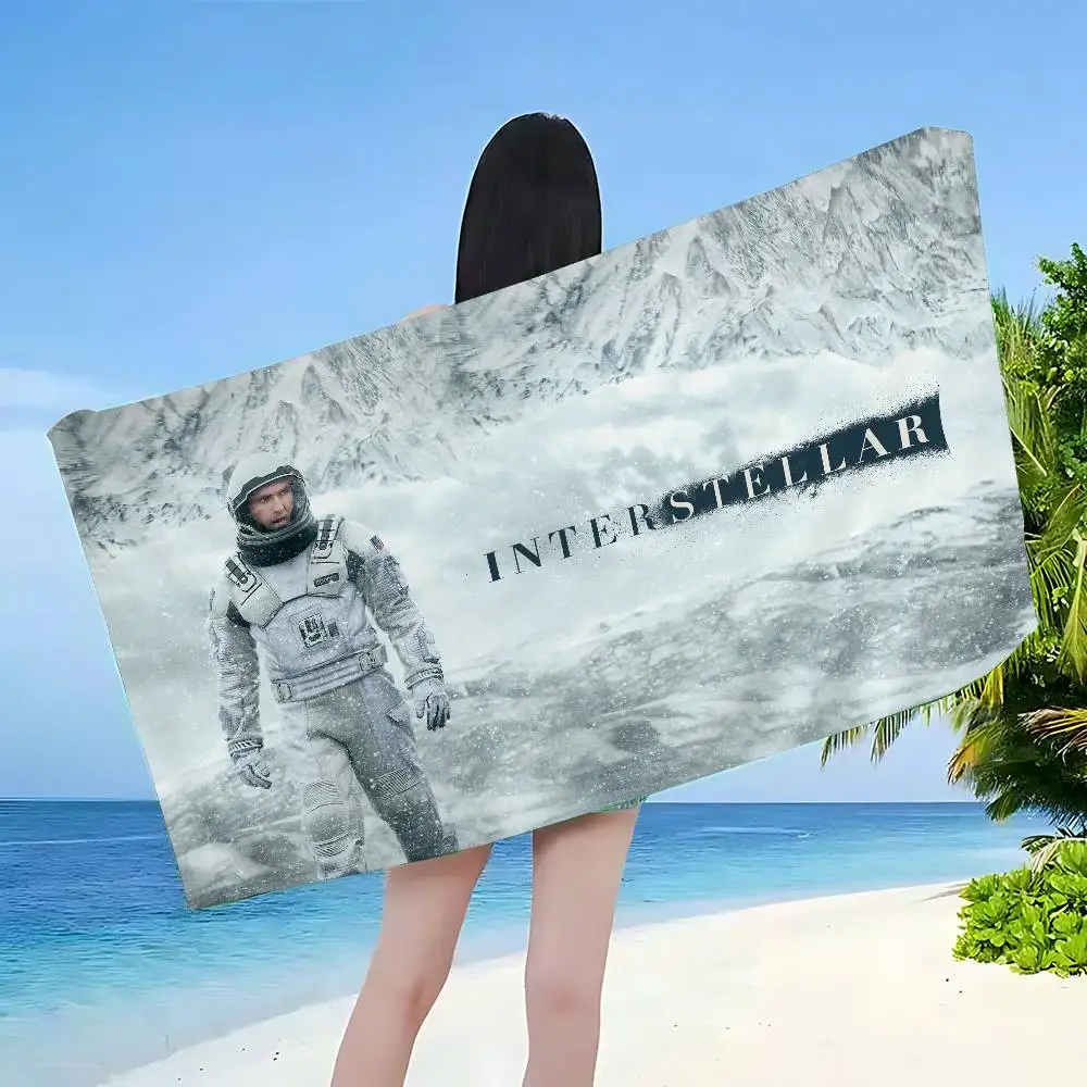 Sci Fi Movie I-Interstellar Microfiber Blanket Quick Drying Beach Towels Oversized Printing Super Absorbent Pool Towel Blanket