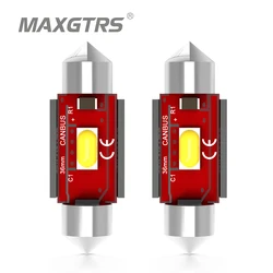 2x C5W LED Festoon CANBUS 31mm 36mm 41mm C10W LED Bulb 7035 Chip Reading Lamp Car Interior Light White 6000k Error Free Ice Blue