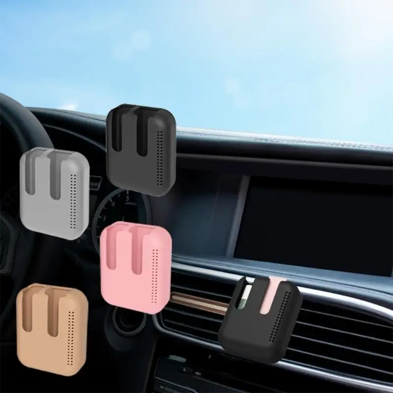 

R53D Automobile Chapsticks Holder Car Mount Lip Balm Holder Lip Balm Holder Silicone Chapsticks Holder Auto Accessory