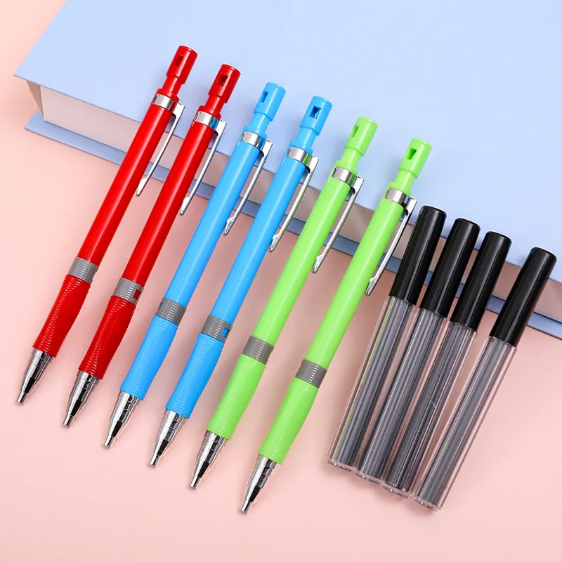 4 Teile/satz 2,0mm Mischfarbe Mechanische Bleistift mit Bleistift Spitzer Glattes Schreiben Büro Schule Schreibwaren – Detail 1