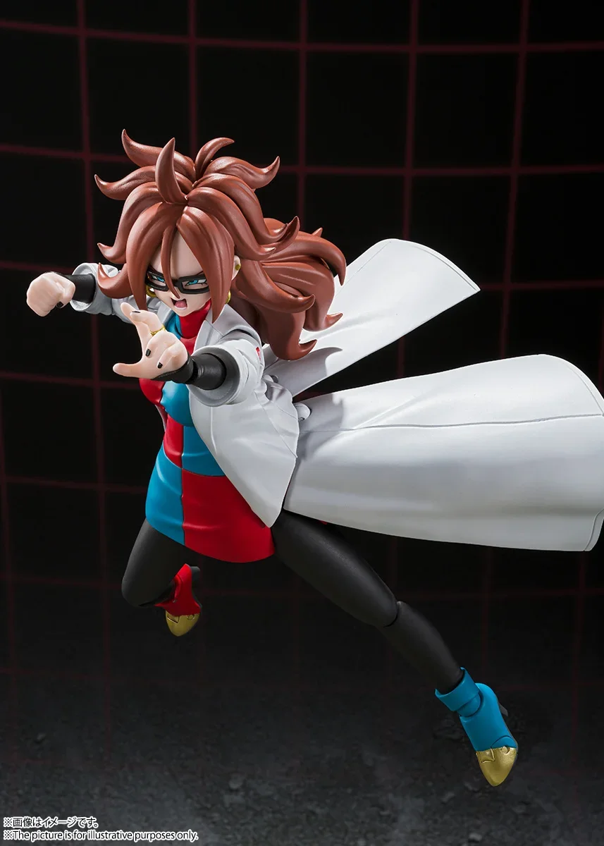 Bandai Originele Dragon Ball Z S.H.Figuarts Android 21 Lab Jas Ver. Anime Actiefiguur Actieve Gewrichten Model Ornamenten Cadeau