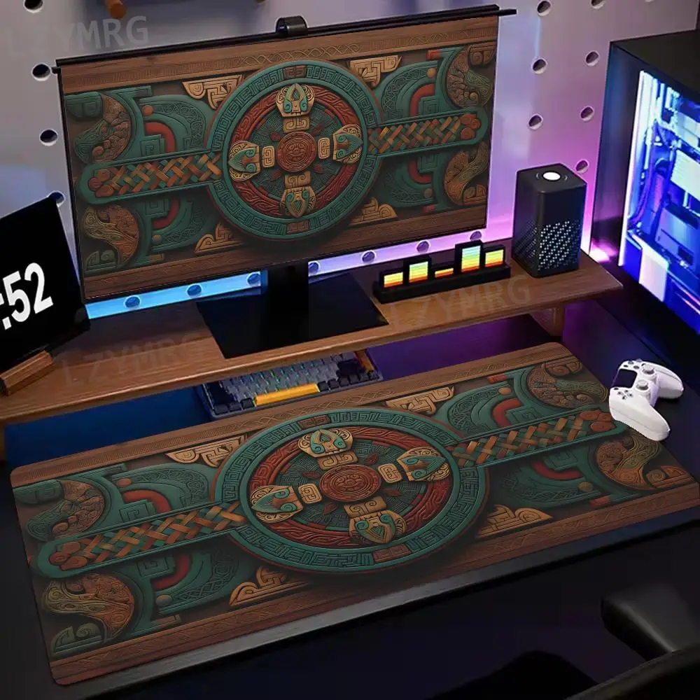 

Complex Historical Pattern Mouse Pad Large Rubber Anti-slip PC Desk Accessories Mousepad for Office and Gamer Keyboard Decor Mat