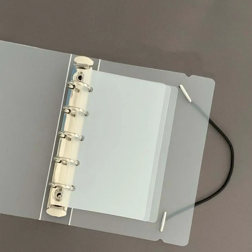 10 pezzi di carta di ricarica per notebook a fogli mobili trasparente M5 A8 raccoglitore a spirale a 5 fori divisore separatore di pagina file trasparenti raccoglitore di rapporti