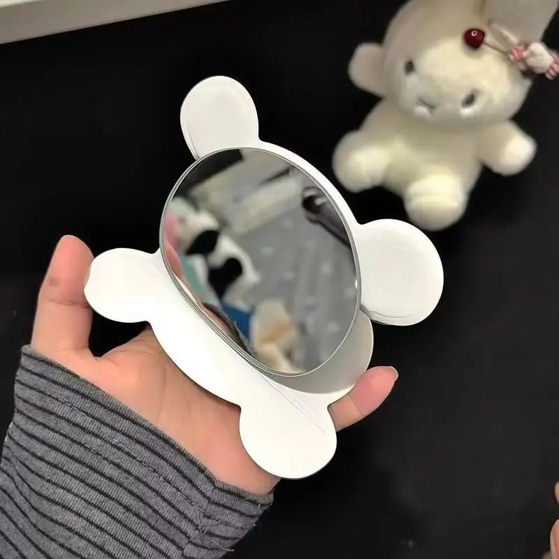 Rilakkuma Folding Makeup Mirror Cute Simple Portable Handheld Makeup Mirror Foldable Girls Compact Travel Pocket Mirror Gift - view 4