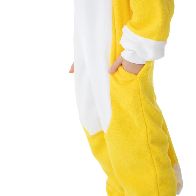 Kids Yellow Hedgehog Cosplay Kigurumi Costume Children Animal Onesies Pajamas Girls Halloween Carnival Boy Party Jumpsuit