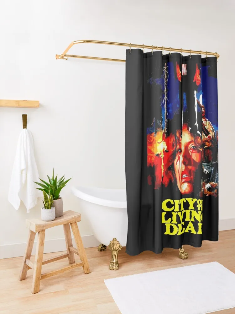 Rideau de douche triple fonction friday City of Living, Dead Poster, Film apk, Accessoires HODecor