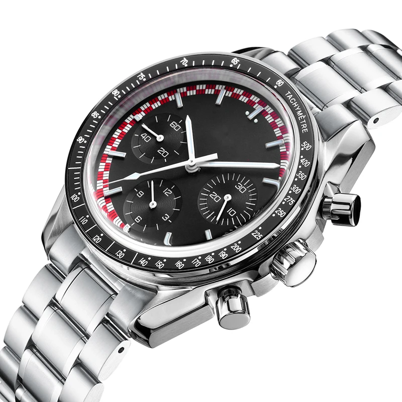 PHYLIDA 40mm Men's Watch ST19 Mechanical Chronograph Wristwatch