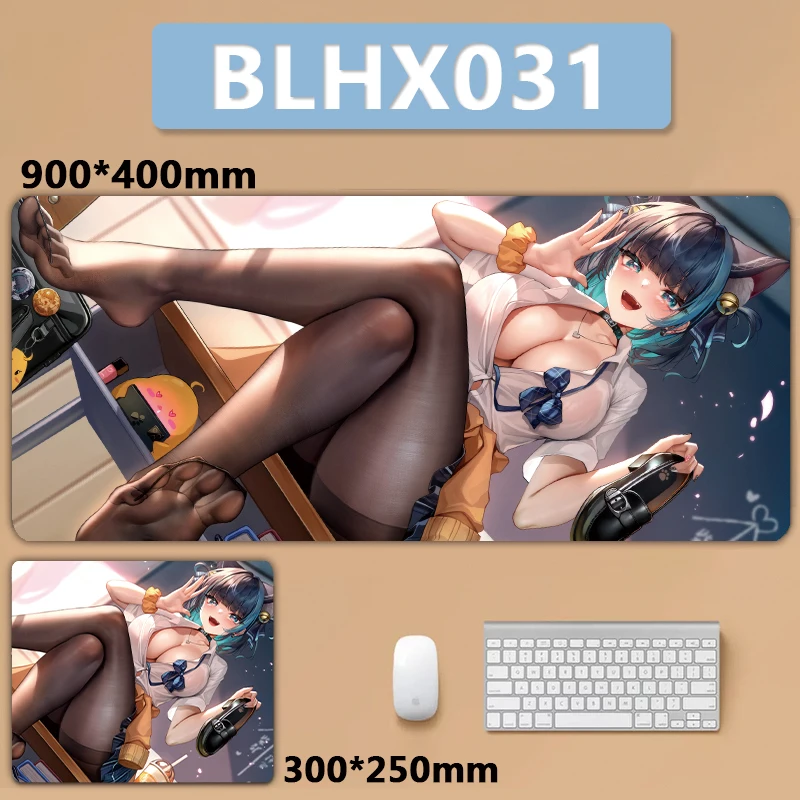 Azur Lane Hindenburg New Jersey Musashi Shinano Noshiro Agir Unzen Kearsarge XXL Large Mousepad Keyboard Pad  Mouse Pad