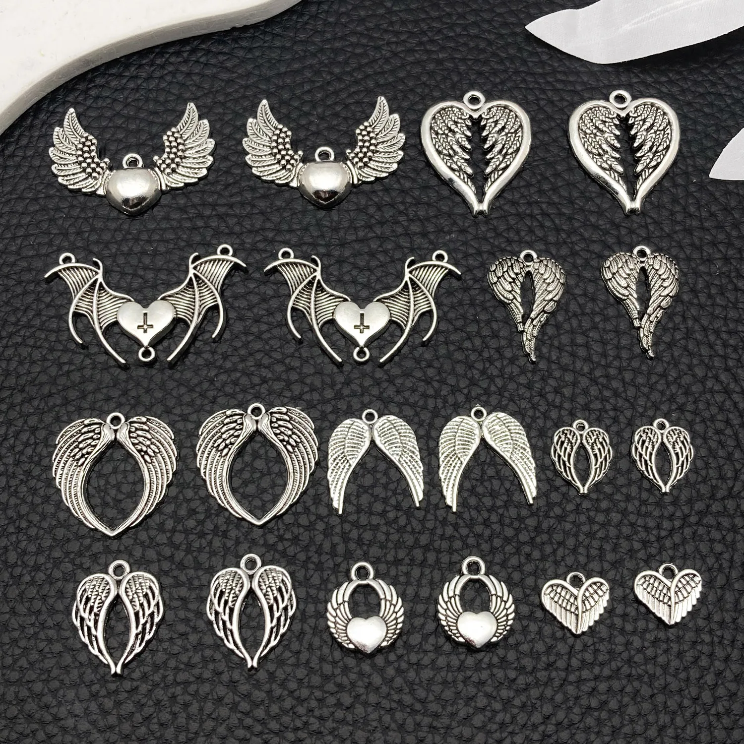 10/20pcs Charms Wing Antique Silver Color Small Wing Charms Jewelry Making Findings DIY Bird Wing Charms Accessories Wholesale