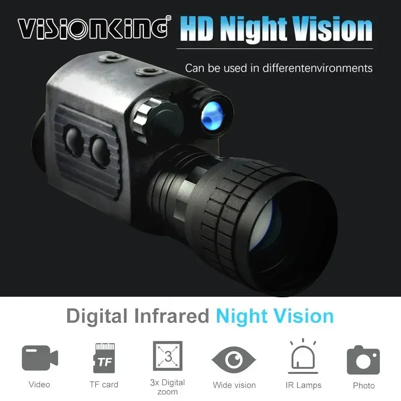 

Visionking Powerful 3x42 Night Vision Device Monocular 1080P HD Infrared 3X Digital Zoom Outdoor Day Night Hunting Telescope