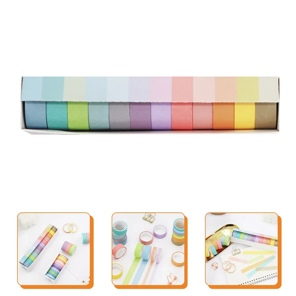 12 rolls Tape Adhesive Halloween Christmas New Year Journal Washi Tape Planner Washi Tapes Paper Tape Roll Pastel Washi Tape