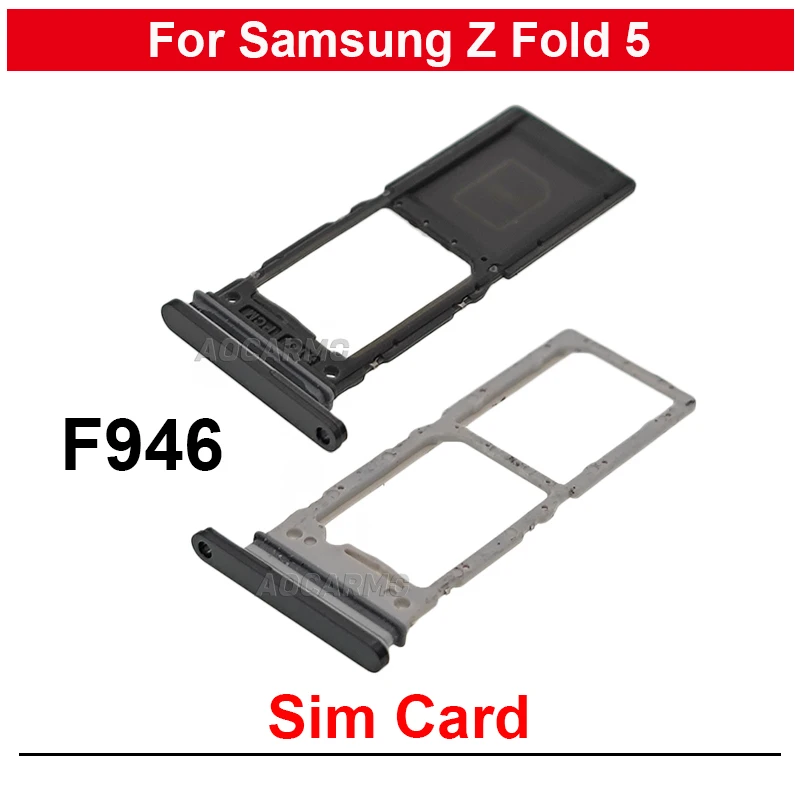 Dual Sim Card Single Sim Tray Holder Slot Repair Part For Samsung Galaxy Z Fold 5 Fold5 SM- F9460