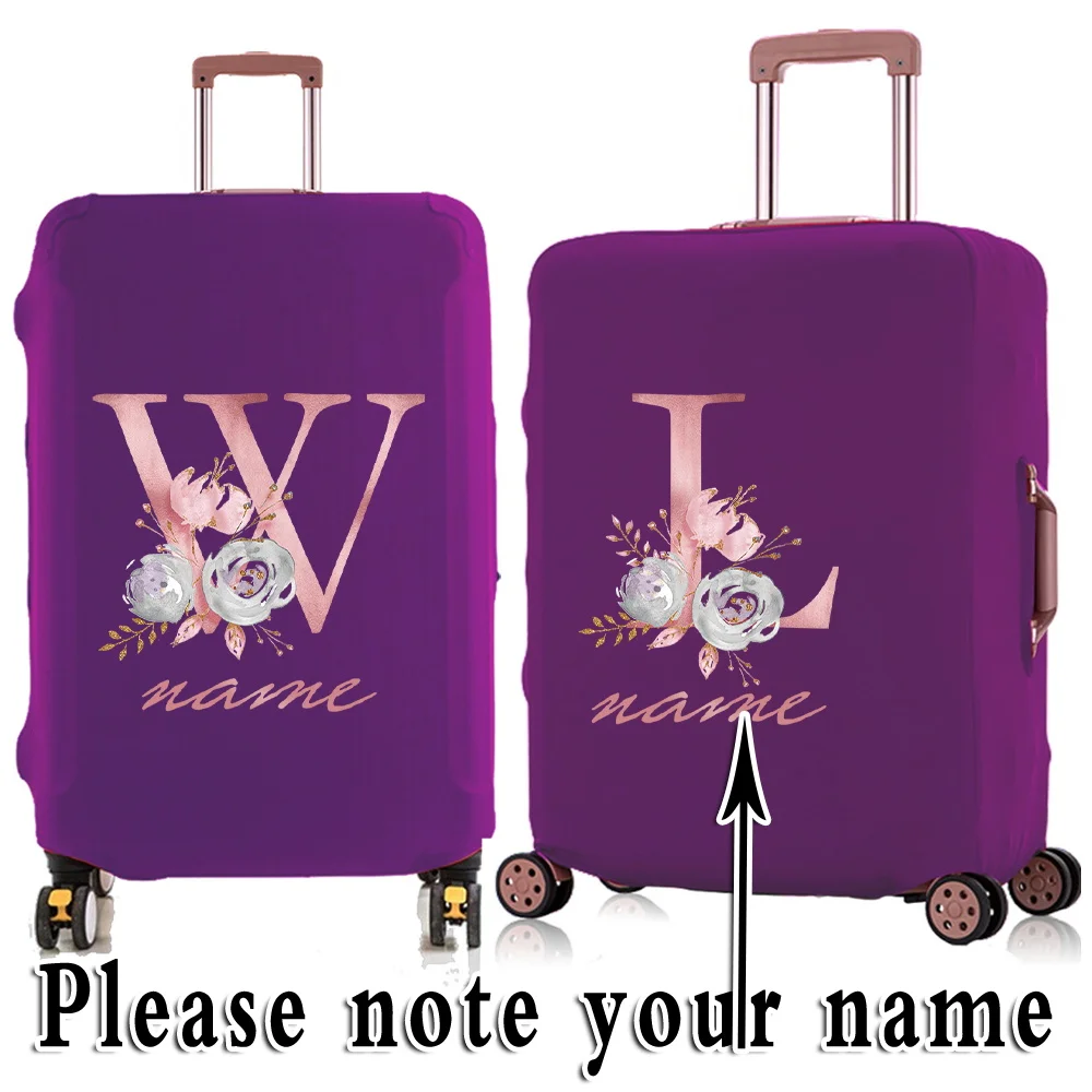 Custom Free Name Luggage Covers for 18-32 Inch Protector Travel Luggage Suitcase Cover Stretch Dust Covers Travel Accessories