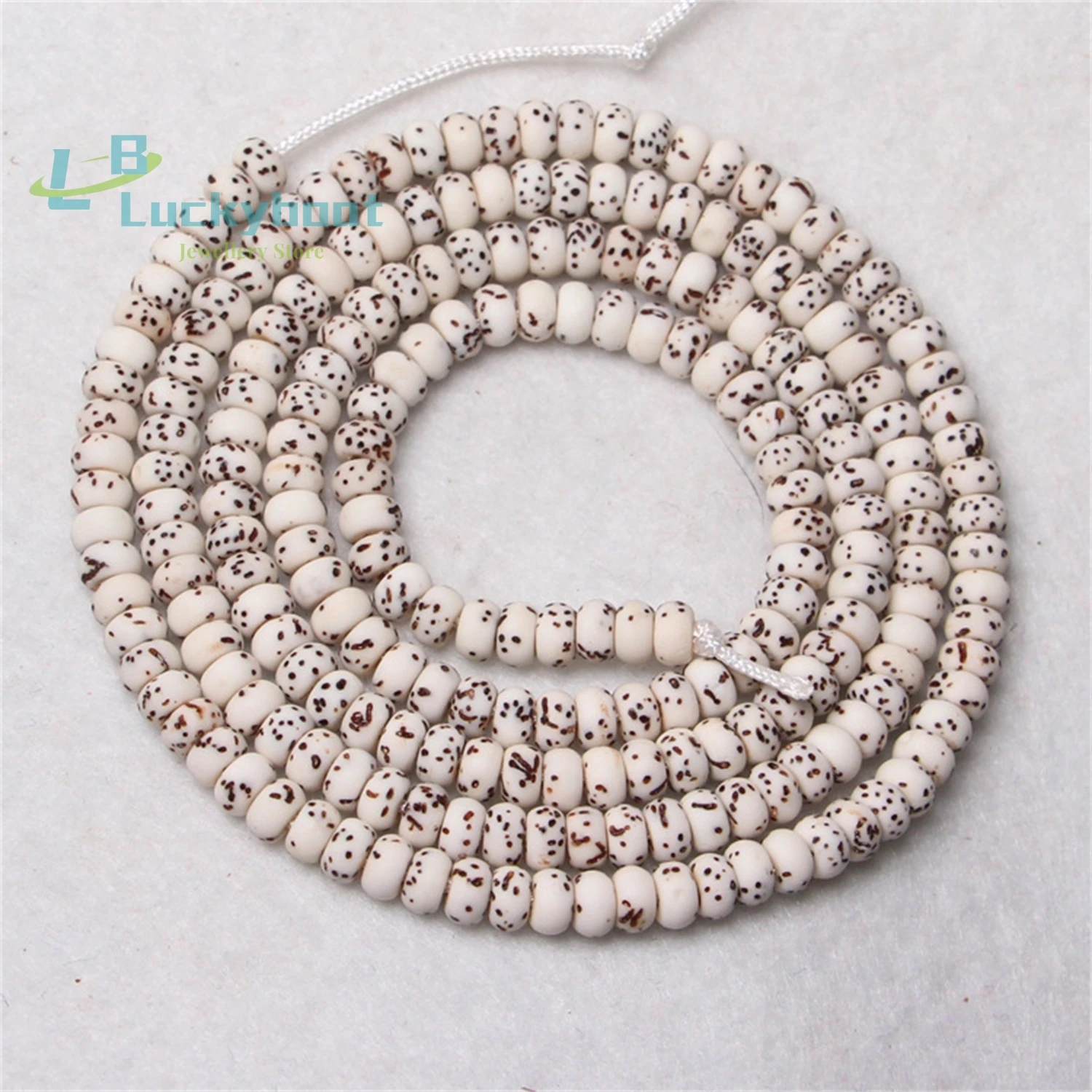 Natural Smooth White Mini Star Moon Dry Grinding High Density Hainan Star Moon Bodhi Zi Buddha Bead Cultural Play Men's and Wome