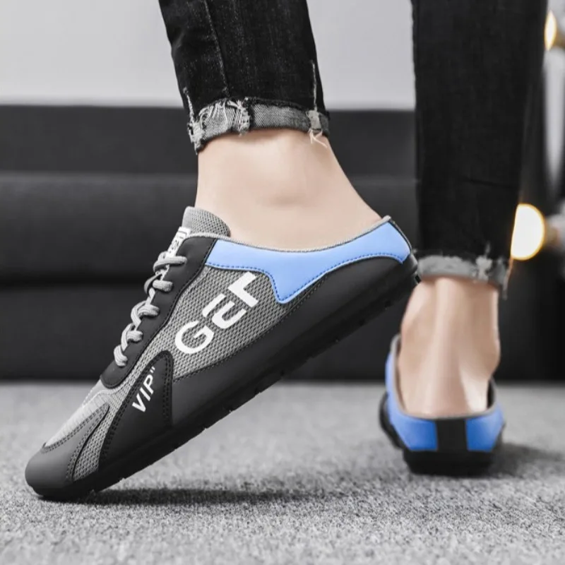 

Новые летние мужские шлепанцы-сабо 2026 года, легкие повседневные мужские сандалии с сетчатым верхом, мужская обувь Zapatos De Hombre