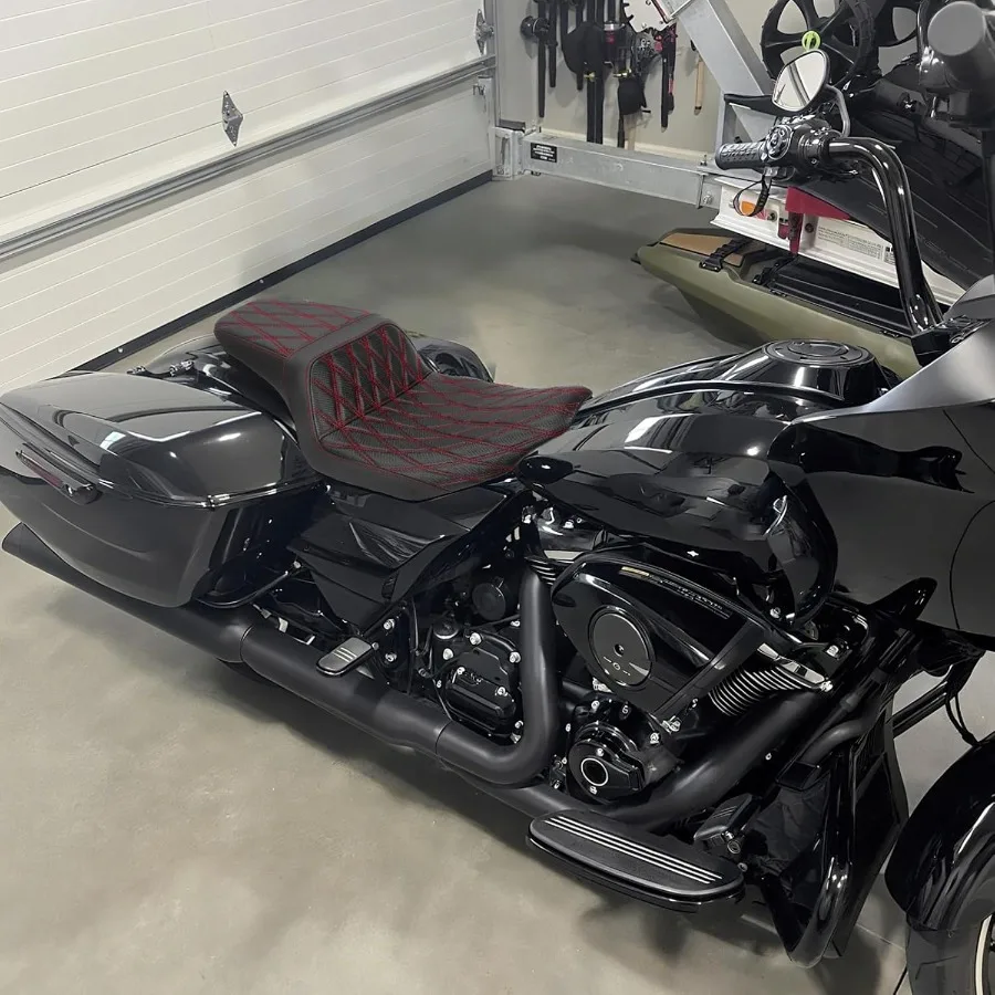 مقعد ركاب للسائق من قطعة واحدة مناسب لدراجة Harley Touring Street Glide FLHX Road Glide FLTRX Street Glide Ultra FLHXU CV #4