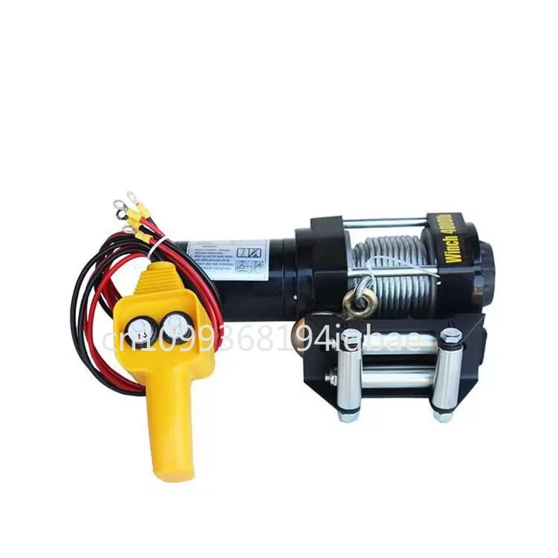 Electric Winch 12V Electric Hoist Car Winch 24V Winch Motor 1100W Horizontal Traction 3000 Lbs In Stock