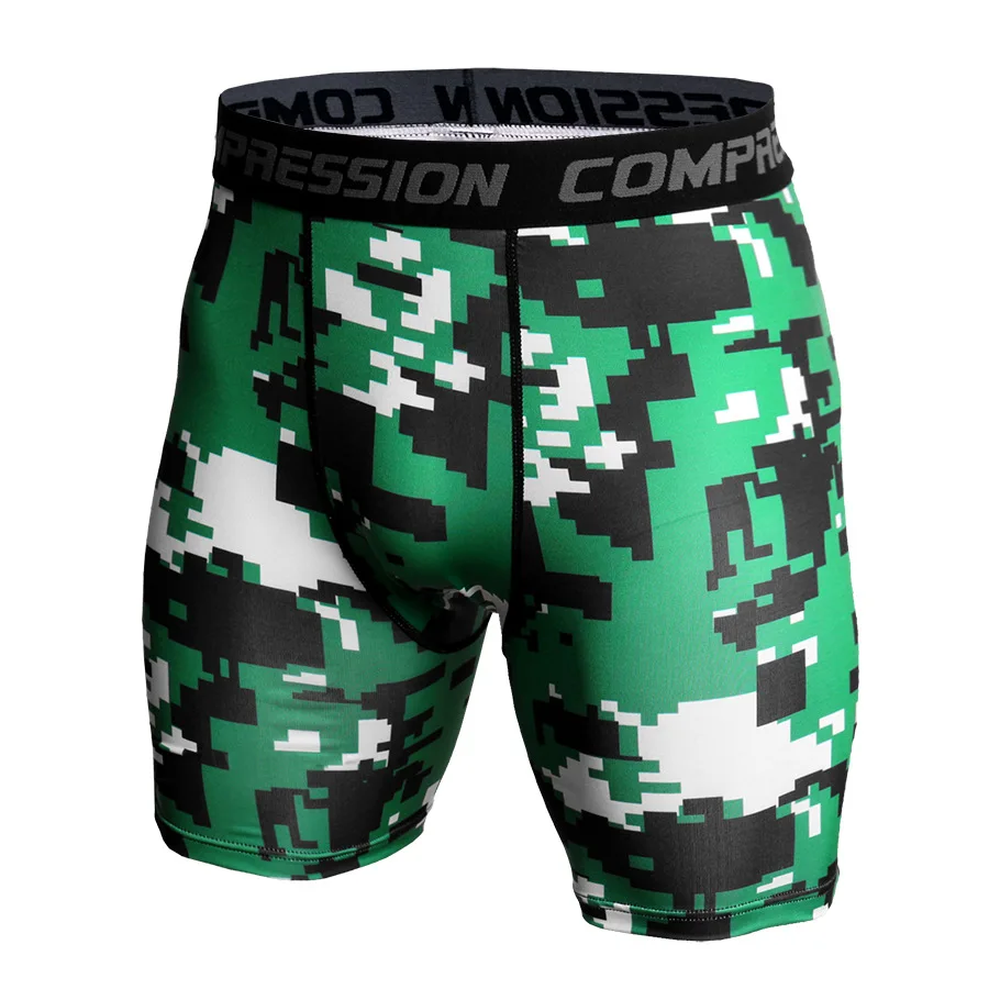 Compression Shorts Men 3D Print Camouflage Bodybuilding Tights Short Men Gyms Shorts Male Muscle Sport Elastic Running Shorts image 3