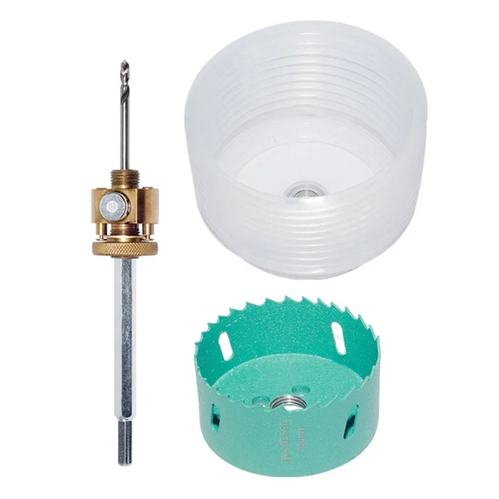 75mm Bi-Metal H Ole Drill Bit Saw W Quick-Release Hole Opener Connecting Rod Downlight Quick Core Opener Power Tool Accessories